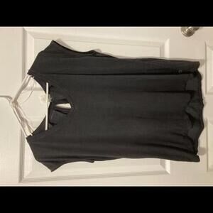 Calia Women's Pleat Back SS Tee Caviar (Black) Size Large NWT